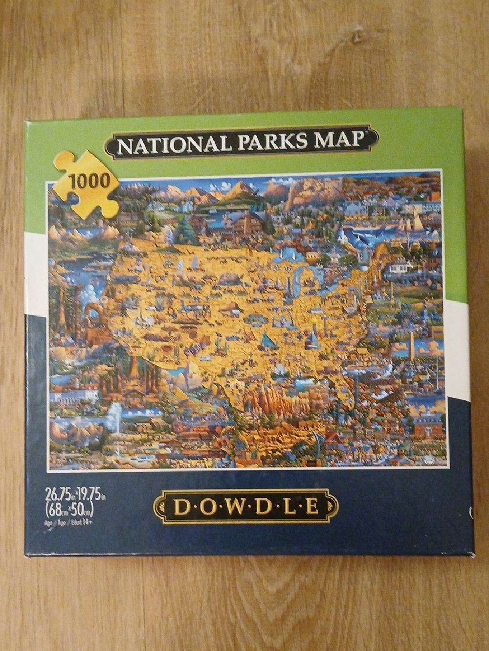 Dowdle National Parks Map 1000 Pc Jigsaw Puzzle